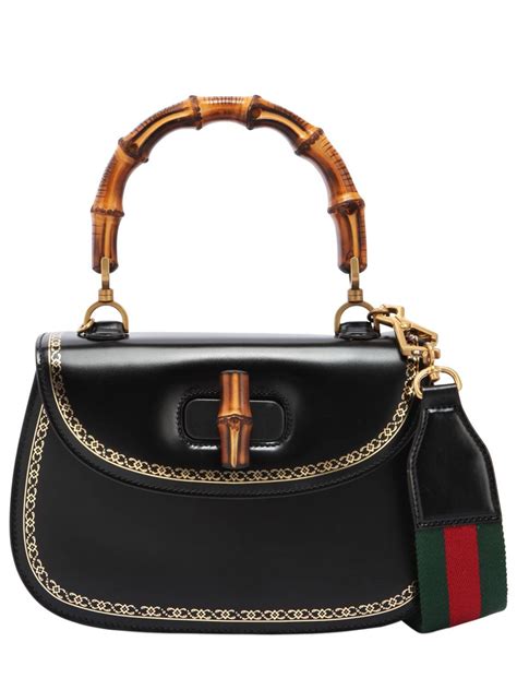 black gucci bamboo bag|Gucci bamboo bag price.